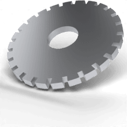 Ø80 solid side-and-face cutter 3D illustration