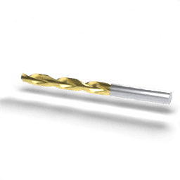 Ø10 TiN-coated twist drill 3D illustration
