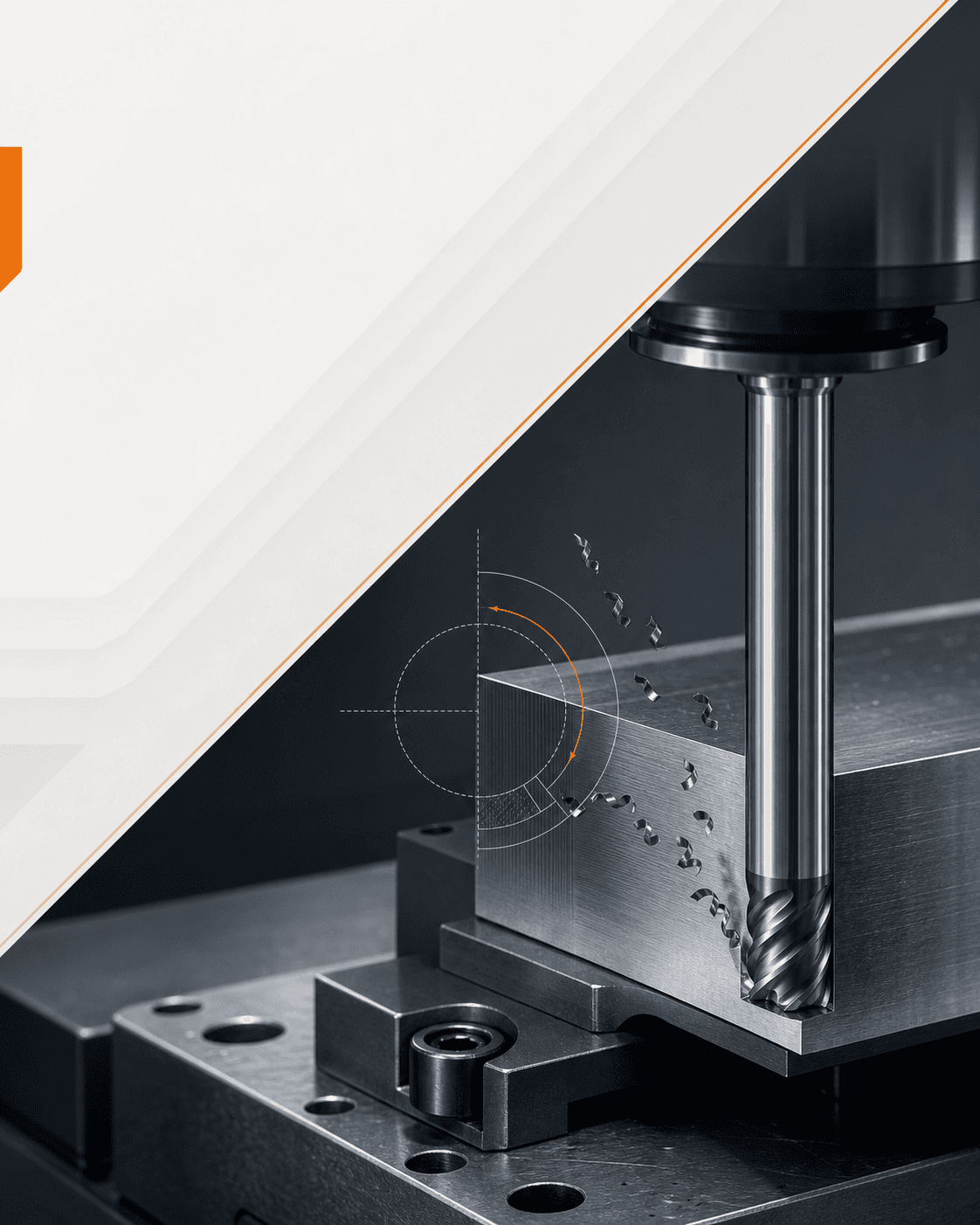 Stable side milling with long reach cover
